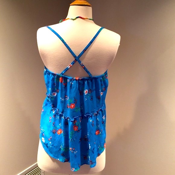 Hollister Blue Boho Floral Cami Top - Picture 4 of 12